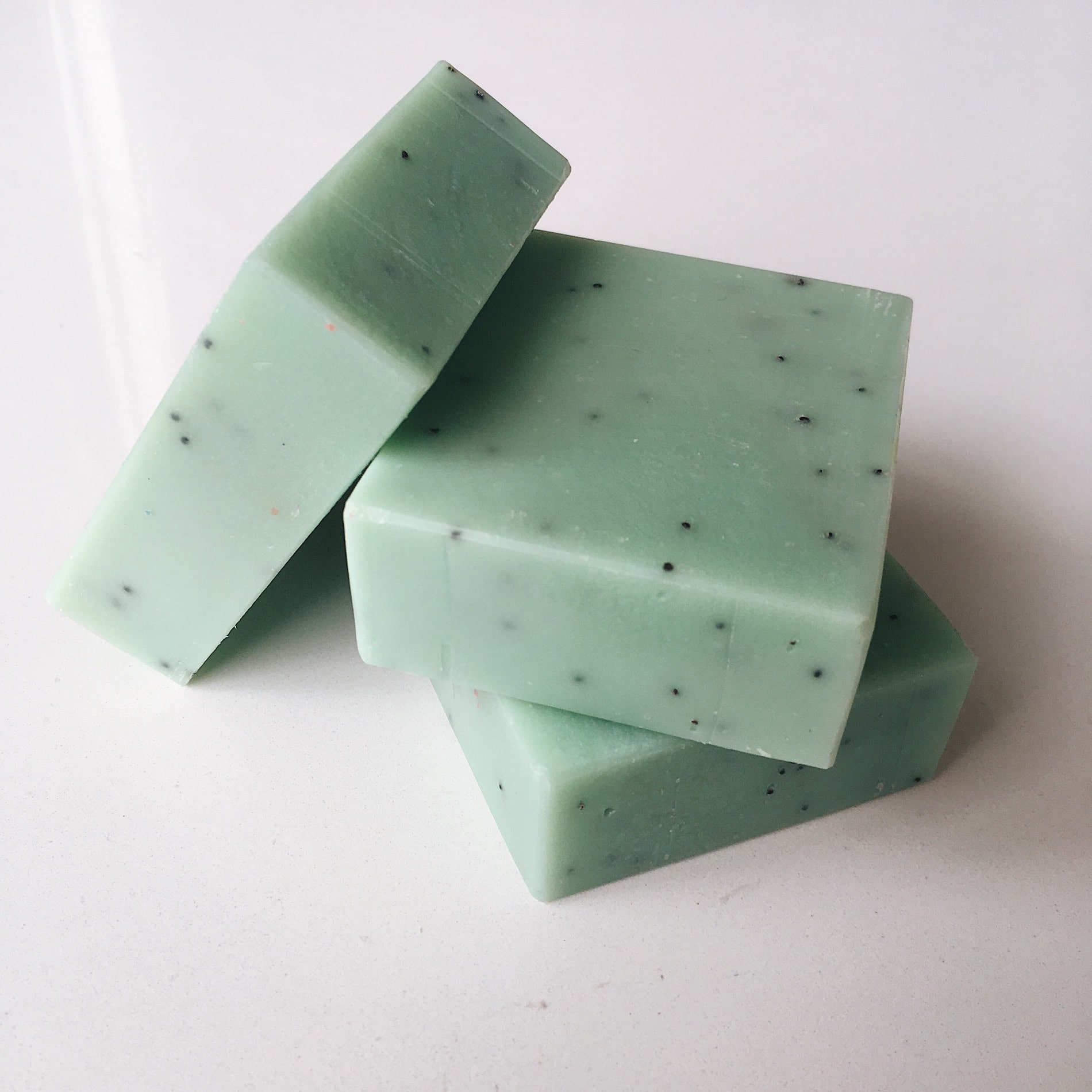 Pile of green soaps