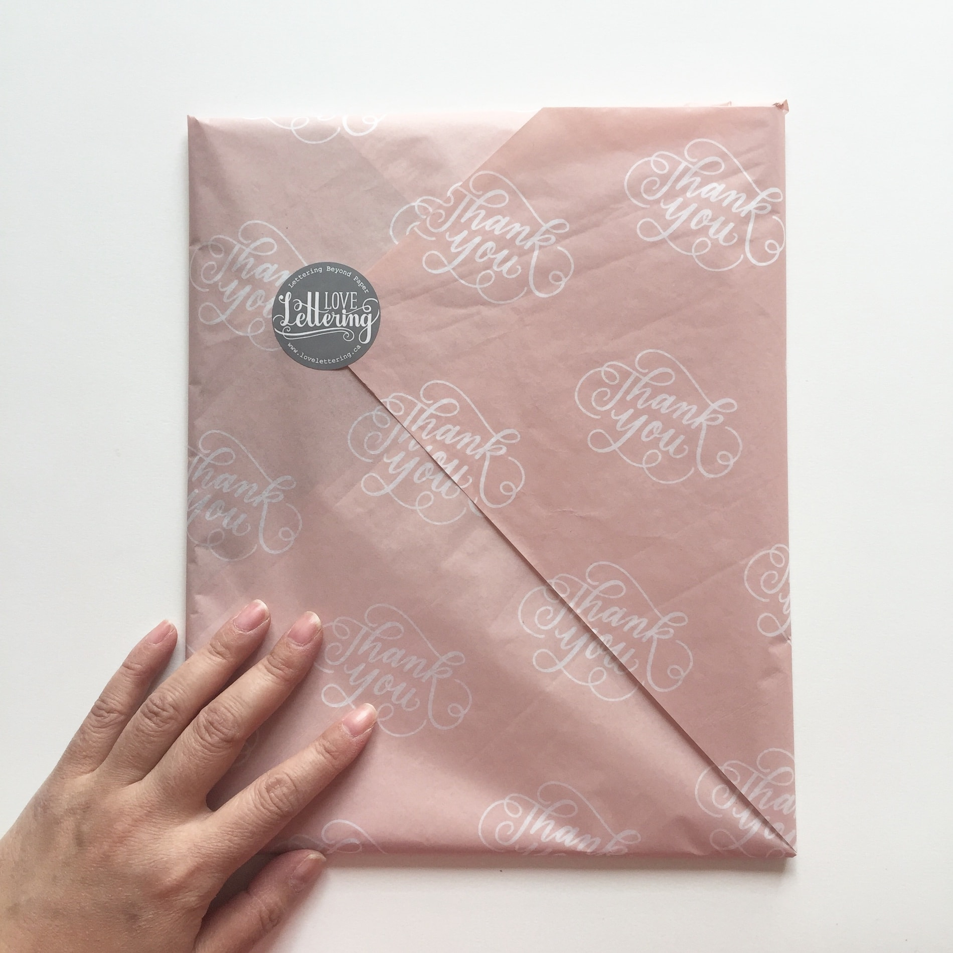 Love Lettering custom tissue paper