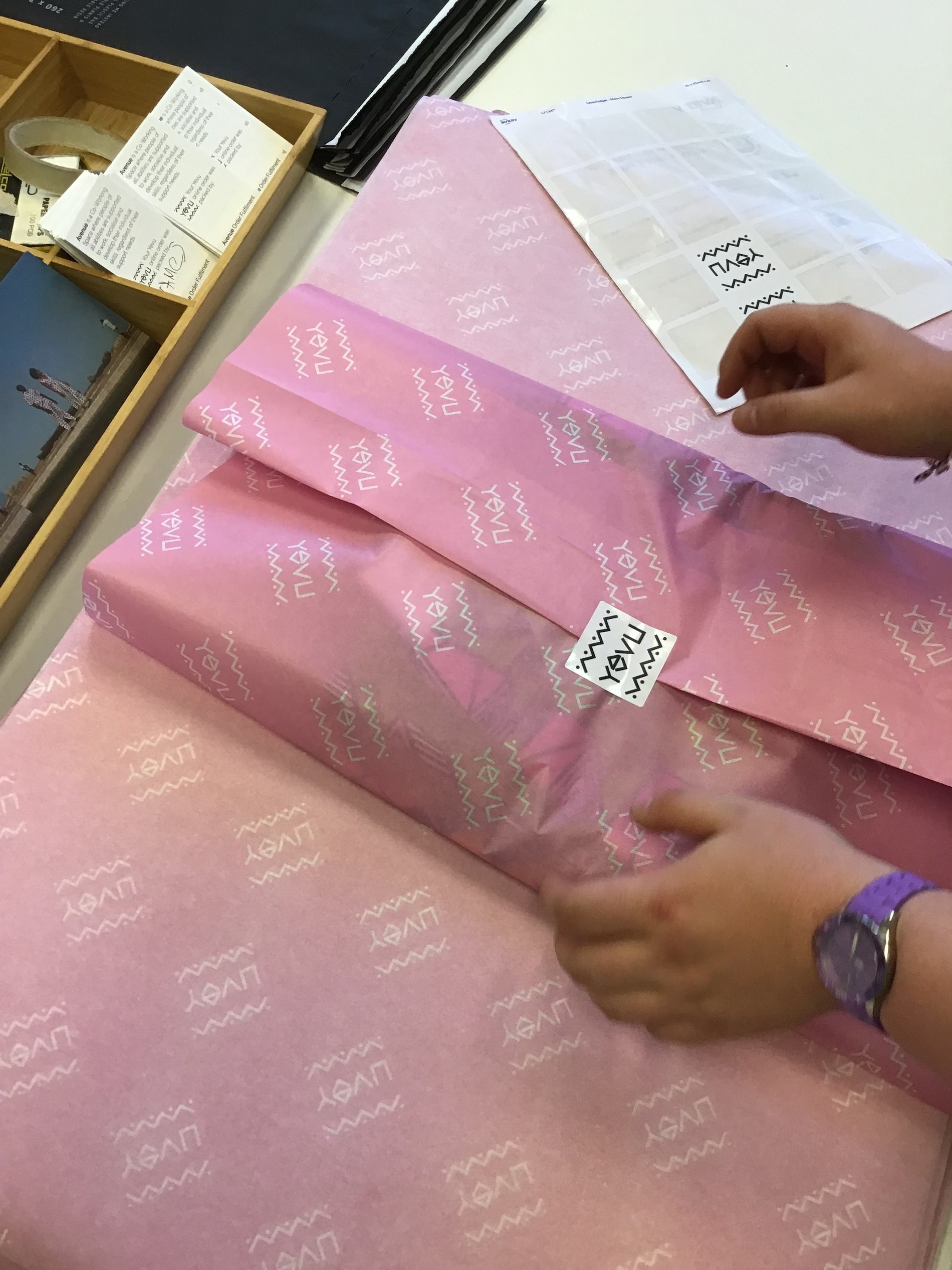 YEVU clothing custom tissue paper